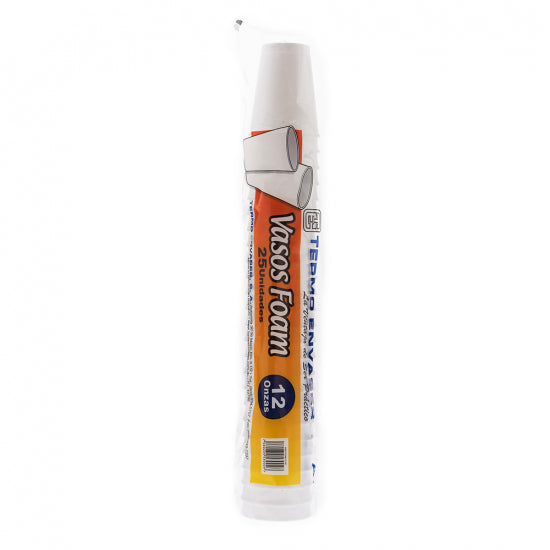 VASO FOAM PAQ. 12 OZ