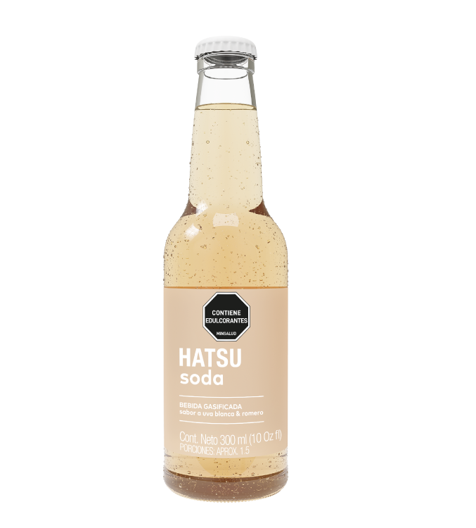 HATSU SODA UVA BLANCA Y ROMERO.