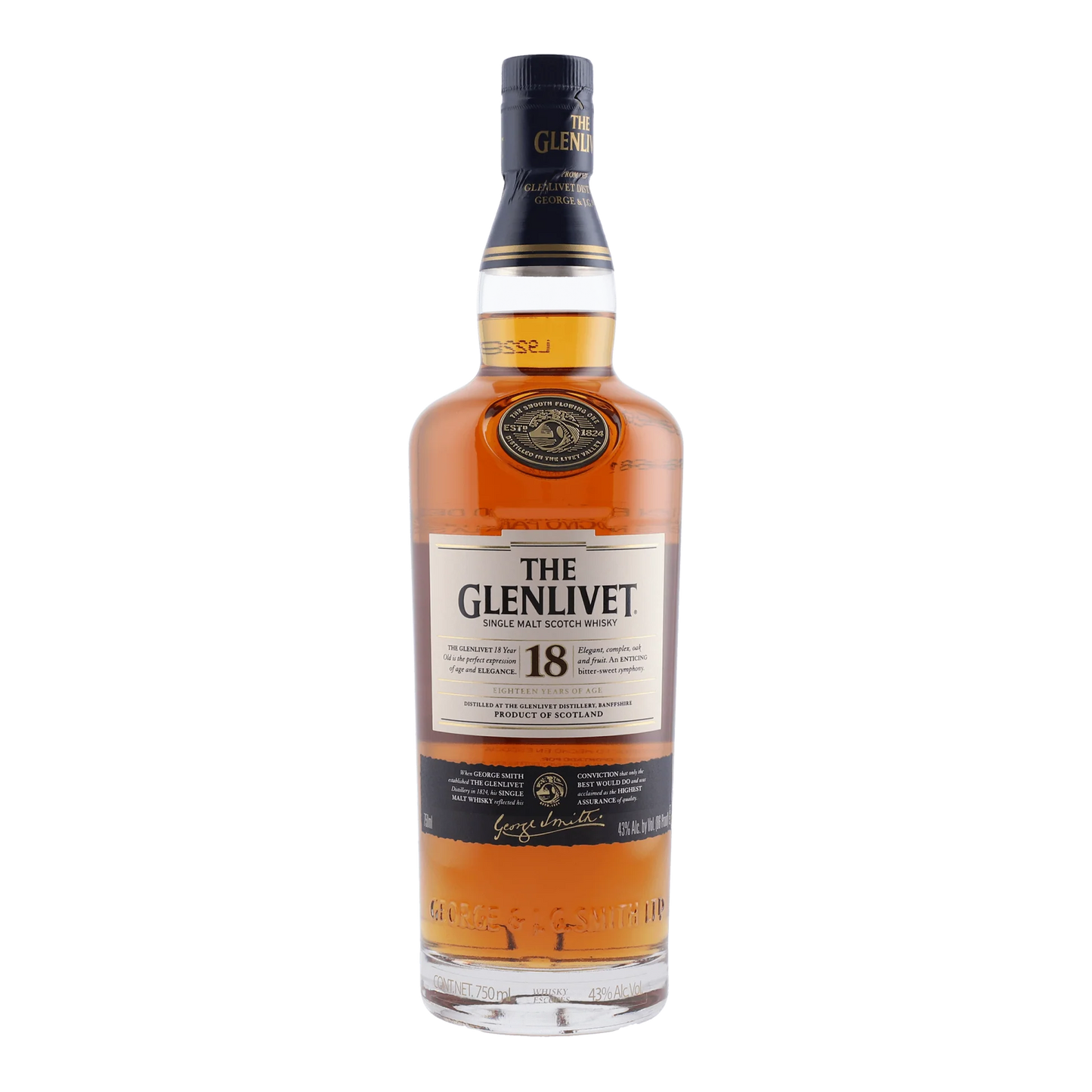 WHISKY THE GLENLIVET 18 AÑOS