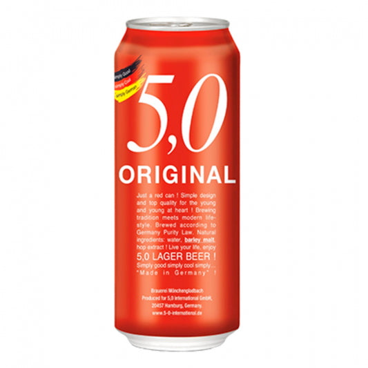 CERVEZA 5,0 LAGER LATA ROJA